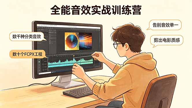 （18287期）全能音效实战训练营：数千种分类音效+数十个FCPX工程，告别音效单一，剪出电影质感_生财有道创业项目网