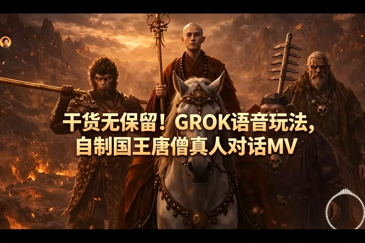 图片[1]-干货无保留！GROK语音玩法，自制国王唐僧真人对话MV——生财有道创业项目网-生财有道