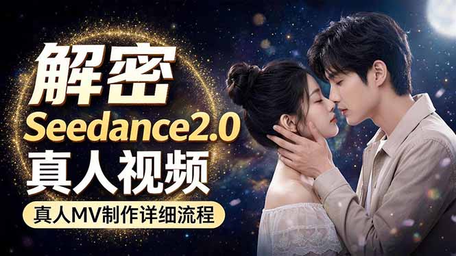 （18289期）Seedance 2.0电影级真人 MV全流程拆解：提示词、运镜、粒子特效，手把手实操_生财有道创业项目网