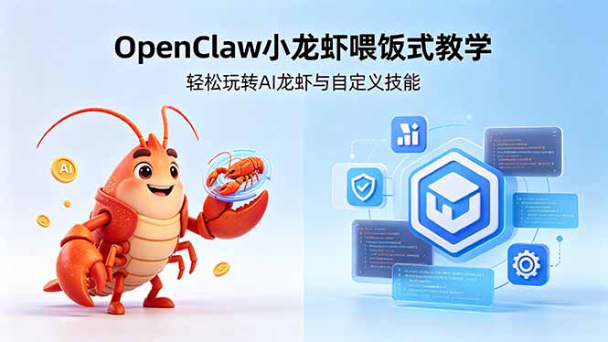 （18314期）不用懂技术！OpenClaw小龙虾喂饭式教学，轻松玩转AI龙虾与自定义技能_生财有道创业项目网