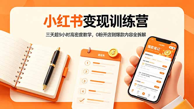 （18337期）小红书变现训练营：三天超9小时高密度教学，0粉开店到爆款内容全拆解_生财有道创业项目网