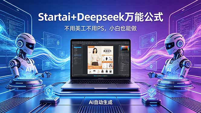 （18341期）AI自动做电商详情页：Startai+Deepseek万能公式，不用美工不用PS，小白也能做_生财有道创业项目网