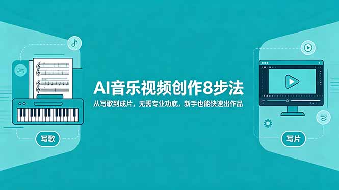（18340期）AI音乐视频创作8步法：从写歌到成片，无需专业功底，新手也能快速出作品_生财有道创业项目网