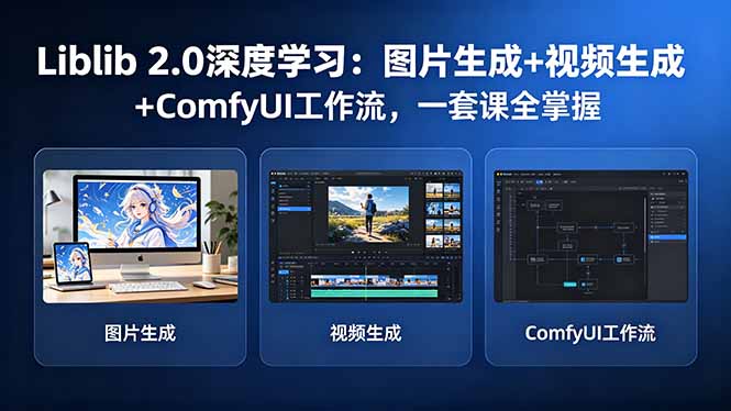（18349期）Liblib 2.0深度学习：图片生成+视频生成+ComfyUI工作流，一套课全掌握_生财有道创业项目网
