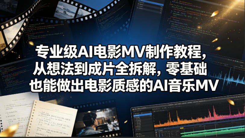 图片[1]-专业级AI电影MV制作教程，从想法到成片全拆解，零基础也能做出电影质感的AI音乐MV——生财有道创业项目网-生财有道