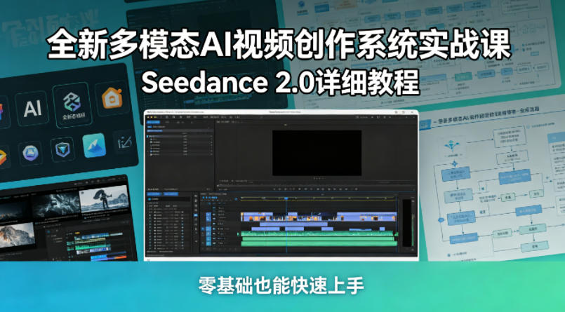 图片[1]-全新多模态AI视频创作系统实战课，Seedance 2.0详细教程，零基础也能快速上手——生财有道创业项目网-生财有道