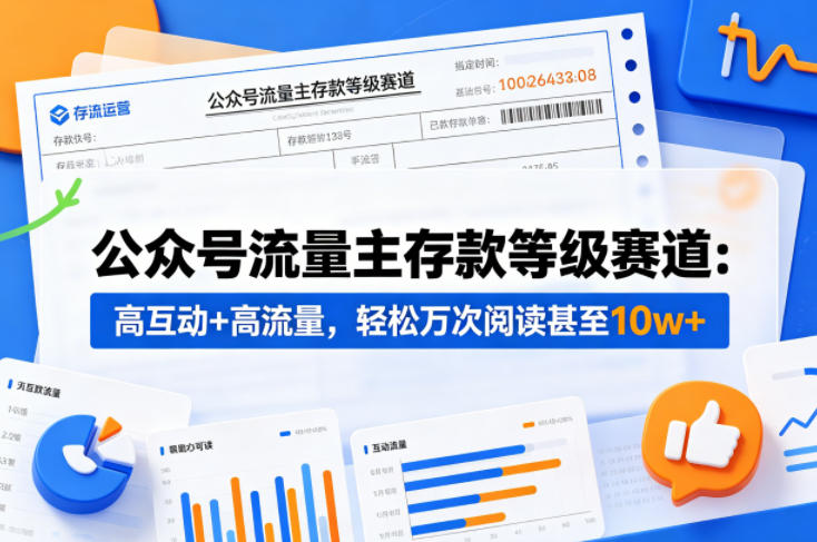 图片[1]-公众号流量主之存款等级赛道，高互动+高流量，轻松达到万次阅读，甚至10w+——生财有道创业项目网-生财有道