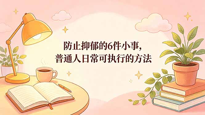 （18385期）付费文章：防止抑郁的6件小事，普通人日常可执行的方法_生财有道创业项目网