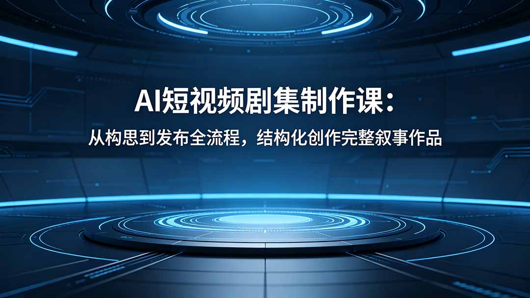 图片[1]-（18414期）AI短视频剧集制作课：从构思到发布全流程，结构化创作完整叙事作品_生财有道创业项目网-生财有道