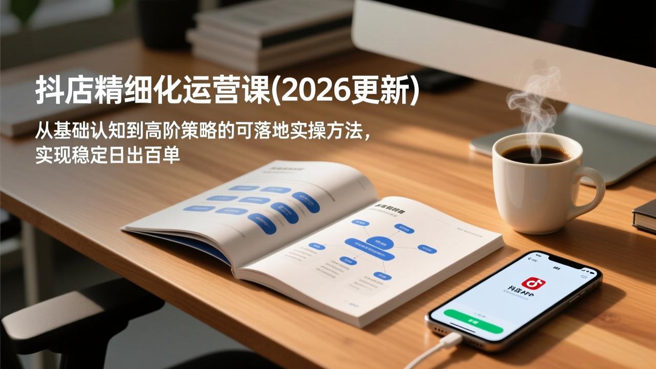 图片[1]-（18421期）抖店精细化运营课(更新5月)，从基础认知到高阶策略的可落地实操方法，实现稳定日出百单_生财有道创业项目网-生财有道