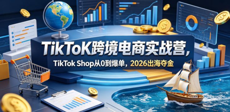TikToK跨境电商实战营，TikTok Shop从0到爆单，2026出海夺金——生财有道创业项目网