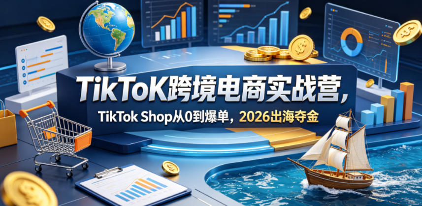 图片[1]-TikToK跨境电商实战营，TikTok Shop从0到爆单，2026出海夺金——生财有道创业项目网-生财有道