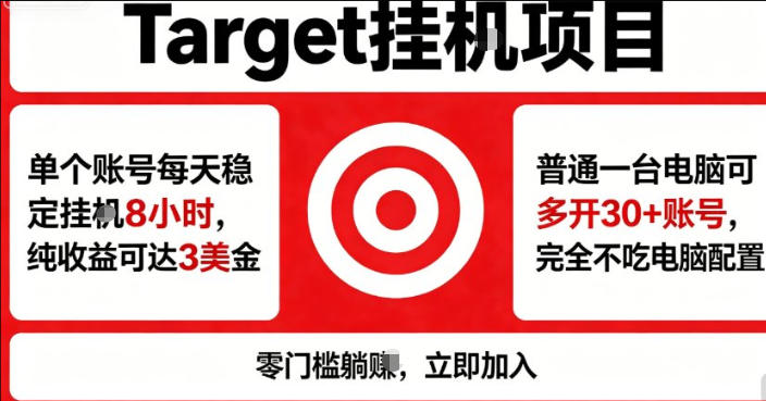 海外平台Target商品浏览曝光，24小时运行无需人工值守，日收益100美刀+电脑可多开【揭秘】——生财有道创业项目网