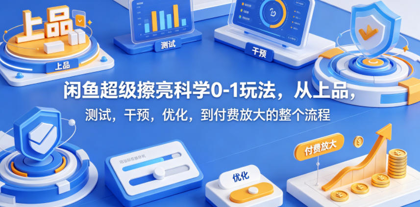 图片[1]-闲鱼超级擦亮科学0-1玩法，从上品，测试，干预，优化，到付费放大的整个流程——生财有道创业项目网-生财有道
