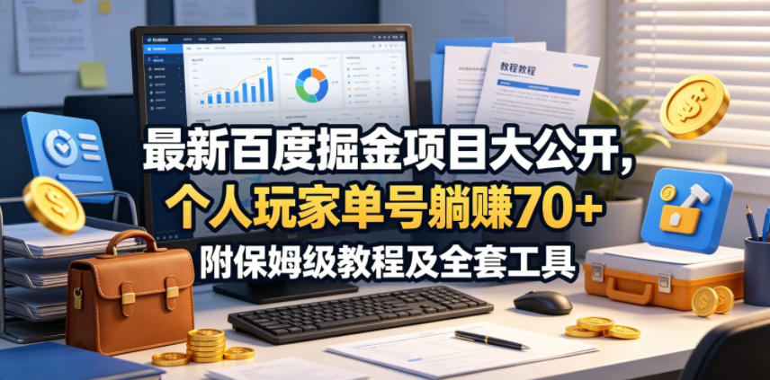图片[1]-最新百度掘金项目大公开，个人玩家单号躺賺70+，附保姆级教程及全套工具【揭秘】——生财有道创业项目网-生财有道
