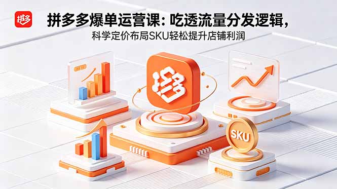 （18577期）拼多多爆单运营实战课：吃透流量分发逻辑，科学定价布局SKU轻松提升店铺利润_生财有道创业项目网