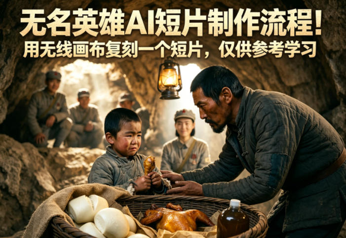 图片[1]-无名英雄AI短片制作流程！用无线画布复刻一个短片，仅供参考学习——生财有道创业项目网-生财有道