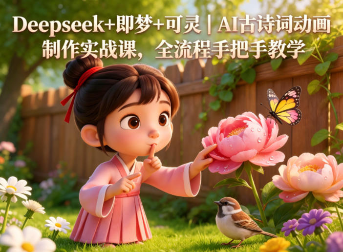 图片[1]-Deepseek+即梦+可灵｜AI古诗词动画制作实战课，全流程手把手教学——生财有道创业项目网-生财有道