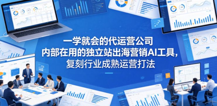 一学就会的代运营公司内部在用的独立站出海营销AI工具，复刻行业成熟运营打法——生财有道创业项目网