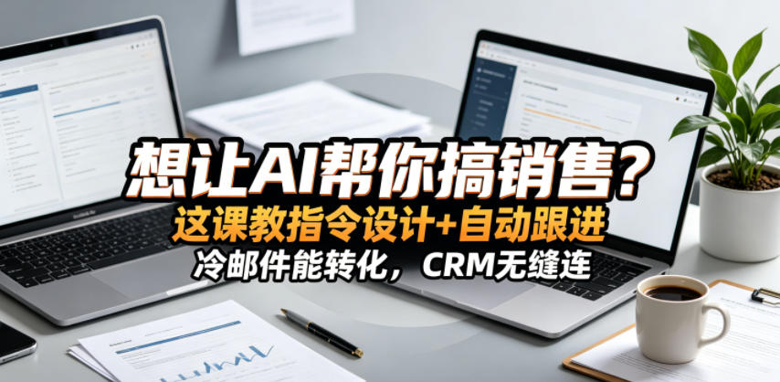 图片[1]-想让AI帮你搞销售？这课教指令设计+自动跟进，冷邮件能转化，CRM无缝连！【原创双语字幕】——生财有道创业项目网-生财有道