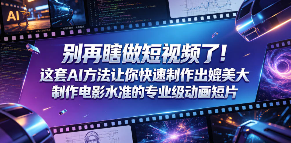 图片[1]-别再瞎做短视频了！这套AI方法让你快速制作出媲美大制作电影水准的专业级动画短片【原创双语字幕】——生财有道创业项目网-生财有道