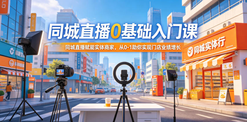 图片[1]-同城直播0基础入门课，同城直播赋能实体商家，从0-1助你实现门店业绩增长——生财有道创业项目网-生财有道