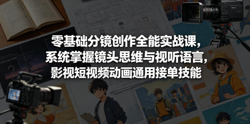 图片[1]-零基础分镜创作全能实战课，系统掌握镜头思维与视听语言，影视短视频动画通用接单技能——生财有道创业项目网-生财有道