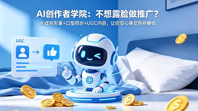 （18599期）AI创作者学院：不想露脸做推广？AI虚拟形象+口型同步+UGC内容，让你安心睡觉照样赚钱_生财有道创业项目网