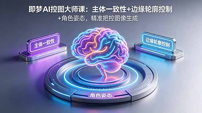 （18619期）即梦AI控图大师课：主体一致性+边缘轮廓控制+角色姿态，精准把控图像生成_生财有道创业项目网