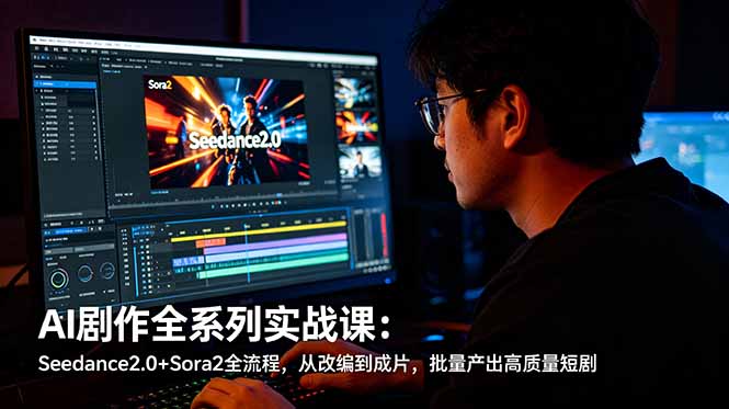 （18647期）AI剧作全系列实战课：Seedance2.0+Sora2全流程，从改编到成片，批量产出高质量短剧_生财有道创业项目网