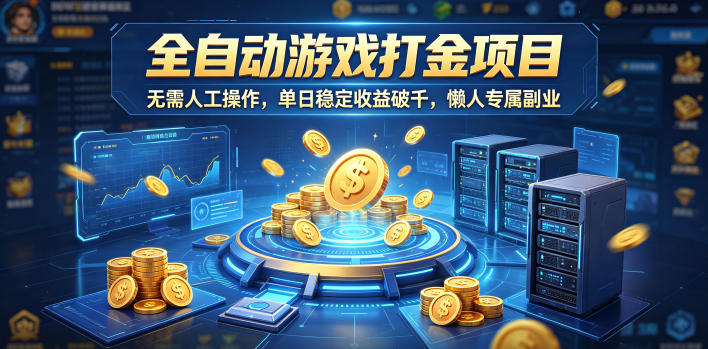 图片[1]-全自动游戏打金项目，无需人工操作，单日稳定收益破千，懒人专属副业【揭秘】——生财有道创业项目网-生财有道