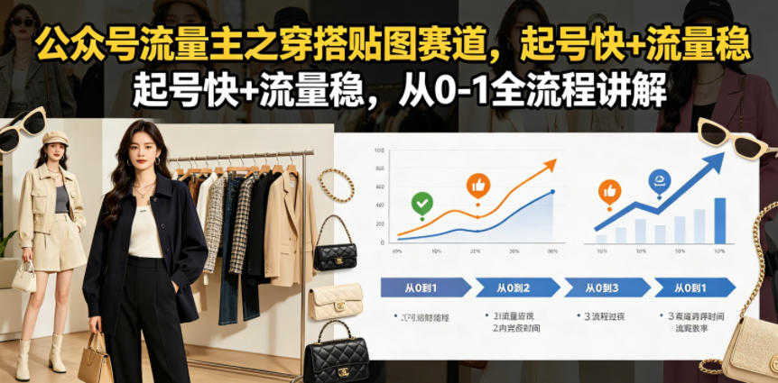 图片[1]-公众号流量主之穿搭贴图赛道，起号快+流量稳，从0-1全流程讲解——生财有道创业项目网-生财有道