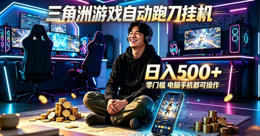 图片[1]-三角洲24小时自动挂G最新脚本，全程托管，手机电脑不限，躺賺日入500+【揭秘】——生财有道创业项目网-生财有道