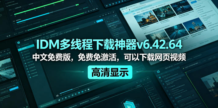 图片[1]-IDM多线程下载神器v6.42.64中文免费版，免费免激活，可以下载网页视频（例如飞书文档内的视频）——生财有道创业项目网-生财有道