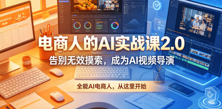 图片[1]-电商人的AI实战课2.0，告别无效摸索，成为AI视频导演，全能AI电商人，从这里开始——生财有道创业项目网-生财有道