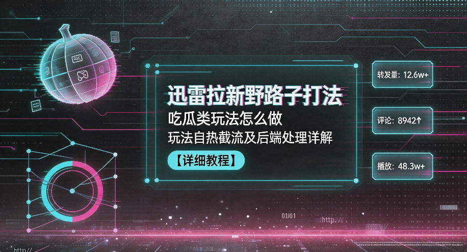 图片[1]-迅雷拉新野路子打法，吃瓜类玩法怎么做，玩法自热截流及后端处理详解——生财有道创业项目网-生财有道