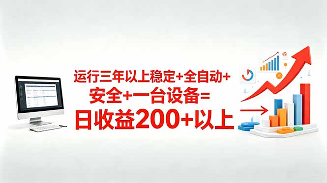 (18773期)三年以上稳定+全自动+安全+一台设备=日收益200+_生财有道创业项目网