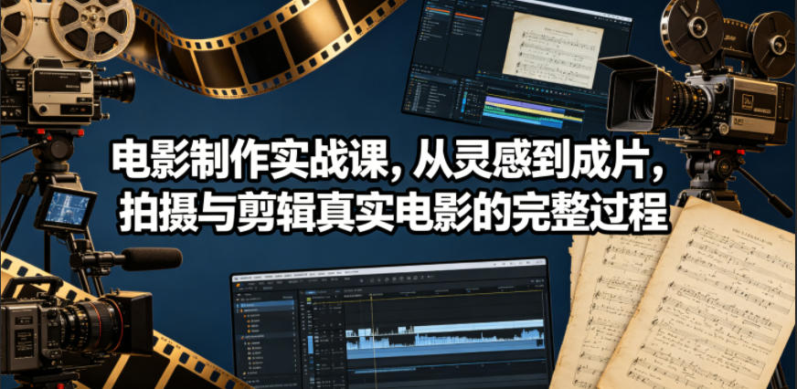 图片[1]-电影制作实战课，从灵感到成片，拍摄与剪辑真实电影的完整过程【原创双语字幕】——生财有道创业项目网-生财有道
