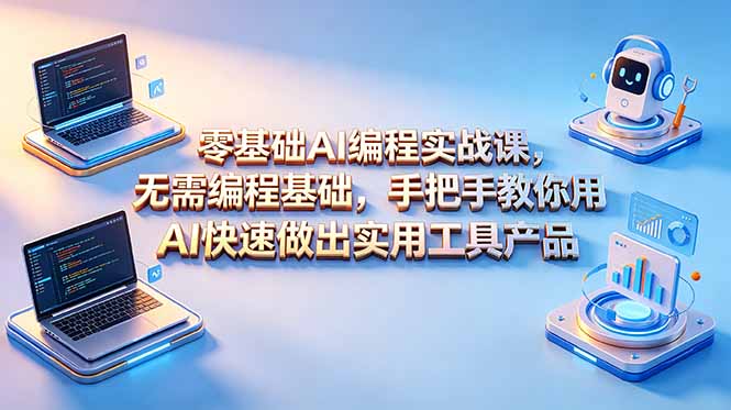 （18785期）零基础AI编程实战课-更新，无需编程基础，手把手教你用AI快速做出实用工具产品_生财有道创业项目网