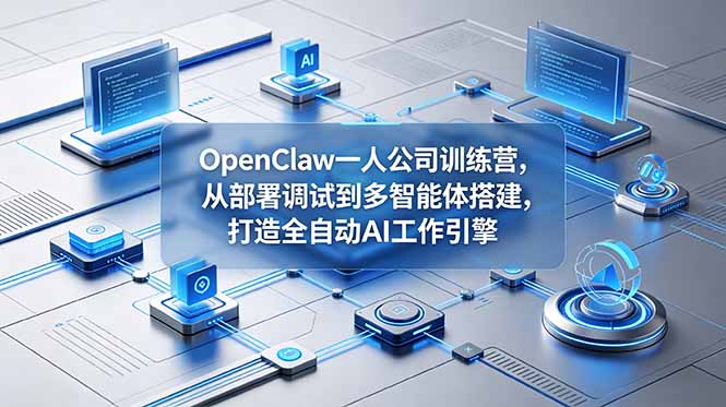 （18789期）OpenClaw 一人公司训练营，从部署调试到多智能体搭建，打造全自动 AI 工作引擎_生财有道创业项目网
