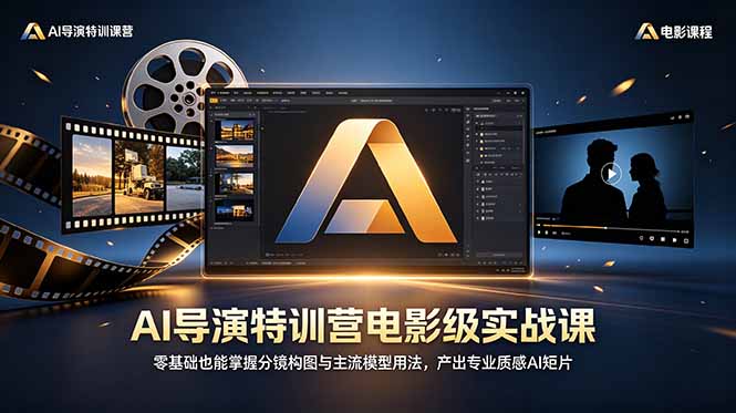 （18804期）AI导演特训营电影级实战课，零基础也能掌握分镜构图与主流模型用法，产出专业质感AI短片_生财有道创业项目网