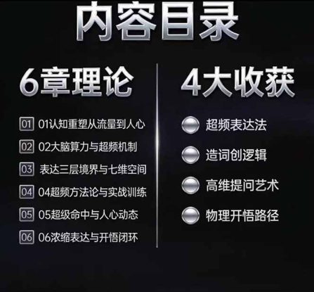 （18970期）马大个高维表达全套实战课，跳出普通口才教学，大脑超频训练打造原创思想IP体系_生财有道创业项目网