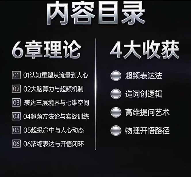 图片[2]-（18970期）马大个高维表达全套实战课，跳出普通口才教学，大脑超频训练打造原创思想IP体系_生财有道创业项目网-生财有道