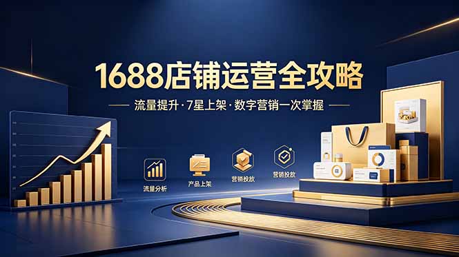 （18976期）1688店铺没流量？产品上架不到7星？数字营销不会投？全套运营技能一次学(更新6月）_生财有道创业项目网