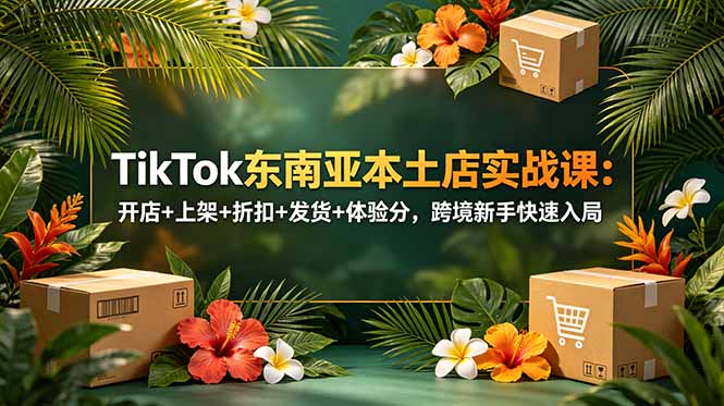 （18984期）TikTok东南亚本土店实战课：开店+上架+折扣+发货+体验分，跨境新手快速入局_生财有道创业项目网