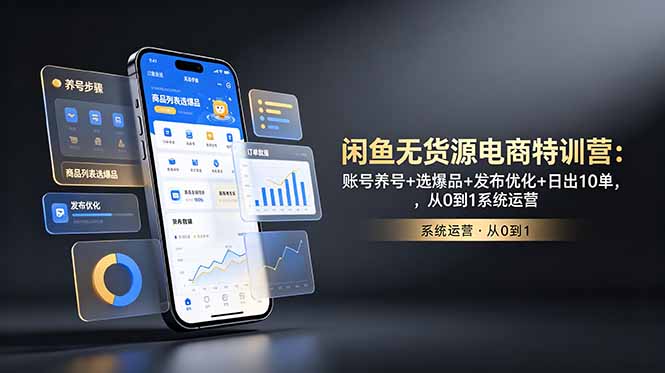 （18979期）闲鱼无货源电商特训营：账号养号+选爆品+发布优化+日出10单，从0到1系统运营_生财有道创业项目网