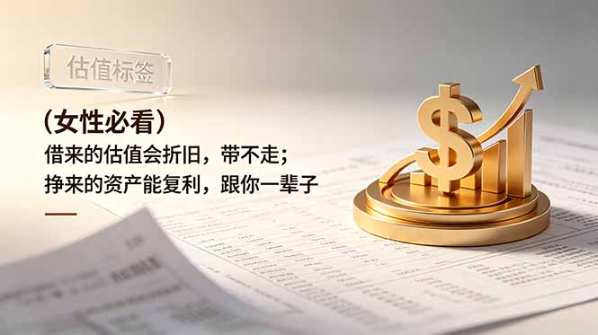 （19043期）付费文章：（女性必看）借来的估值会折旧，带不走；挣来的资产能复利，跟你一辈子_生财有道创业项目网