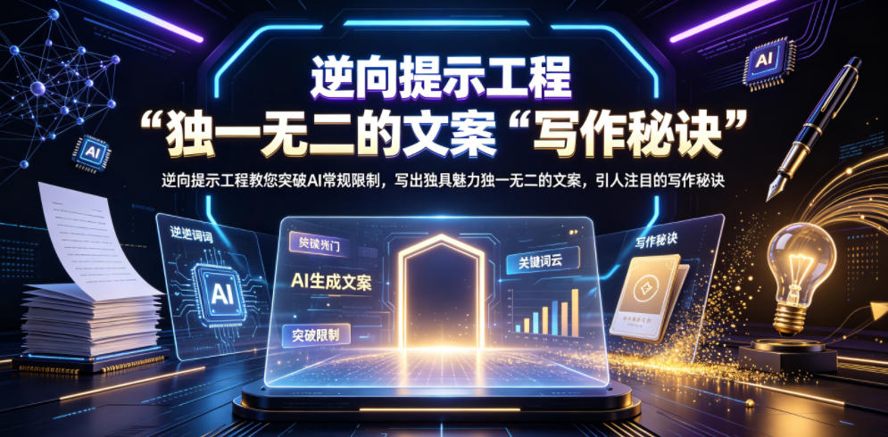 图片[1]-逆向提示工程教您突破AI常规限制，写出独具魅力独一无二的文案，引人注目的写作秘诀【原创双语字幕】——生财有道创业项目网-生财有道