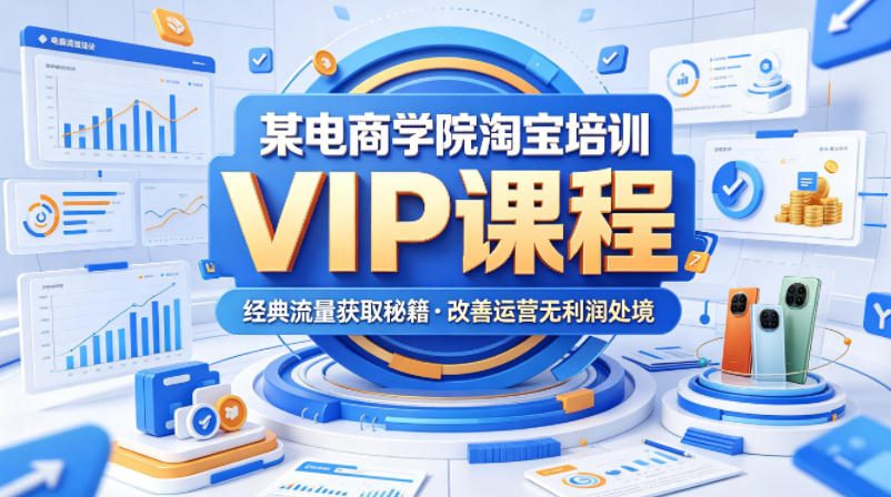 图片[1]-某电商学院淘宝培训VIP课程，各种经典有用的流量获取秘籍，改善运营产品没利润的处境（2026年6月）——生财有道创业项目网-生财有道