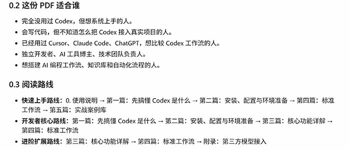 图片[4]-（19056期）Codex橙皮书简直YYDS，非官方开源的Codex全链路指南，轻松搞定AI编程入门到实战【文档】_生财有道创业项目网-生财有道